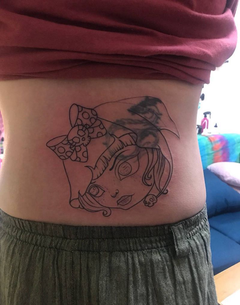 遮盖盖盖盖纹身图片_胸部腰部欧美写实New School纹身图案