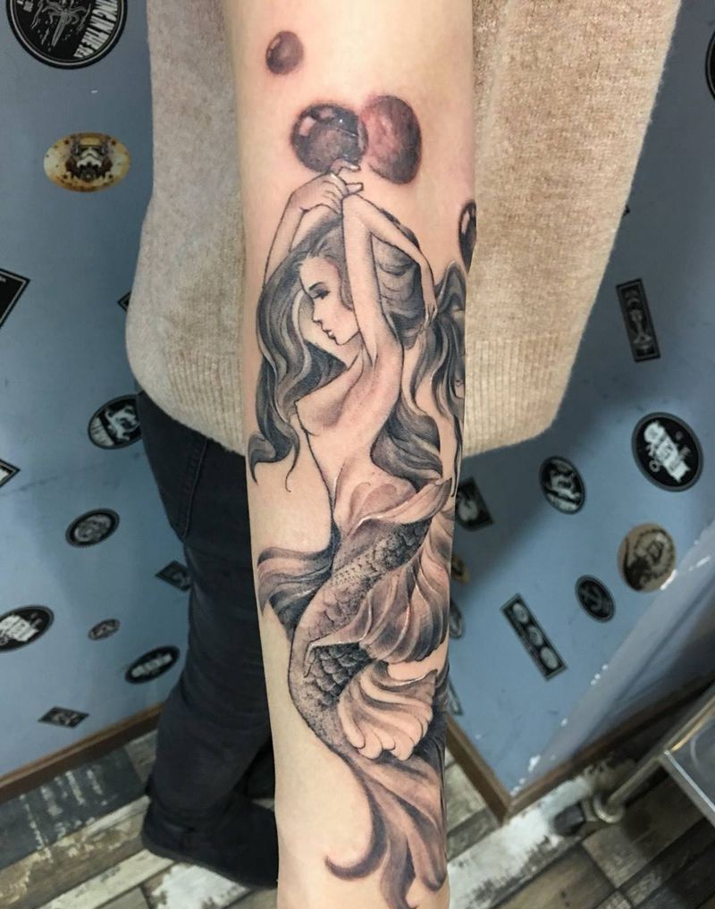 京都墨客刺青-徐纹身图片_成品清新手臂纹身图案