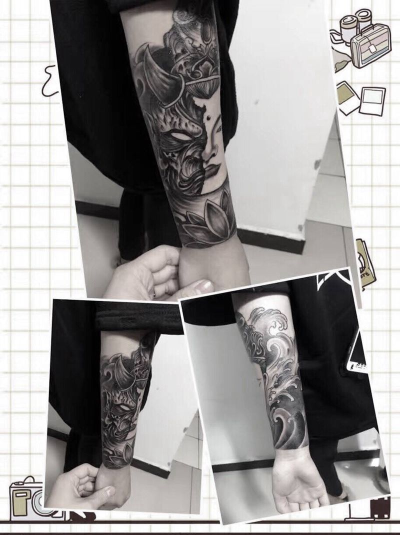 包小臂一念之间纹身图片_