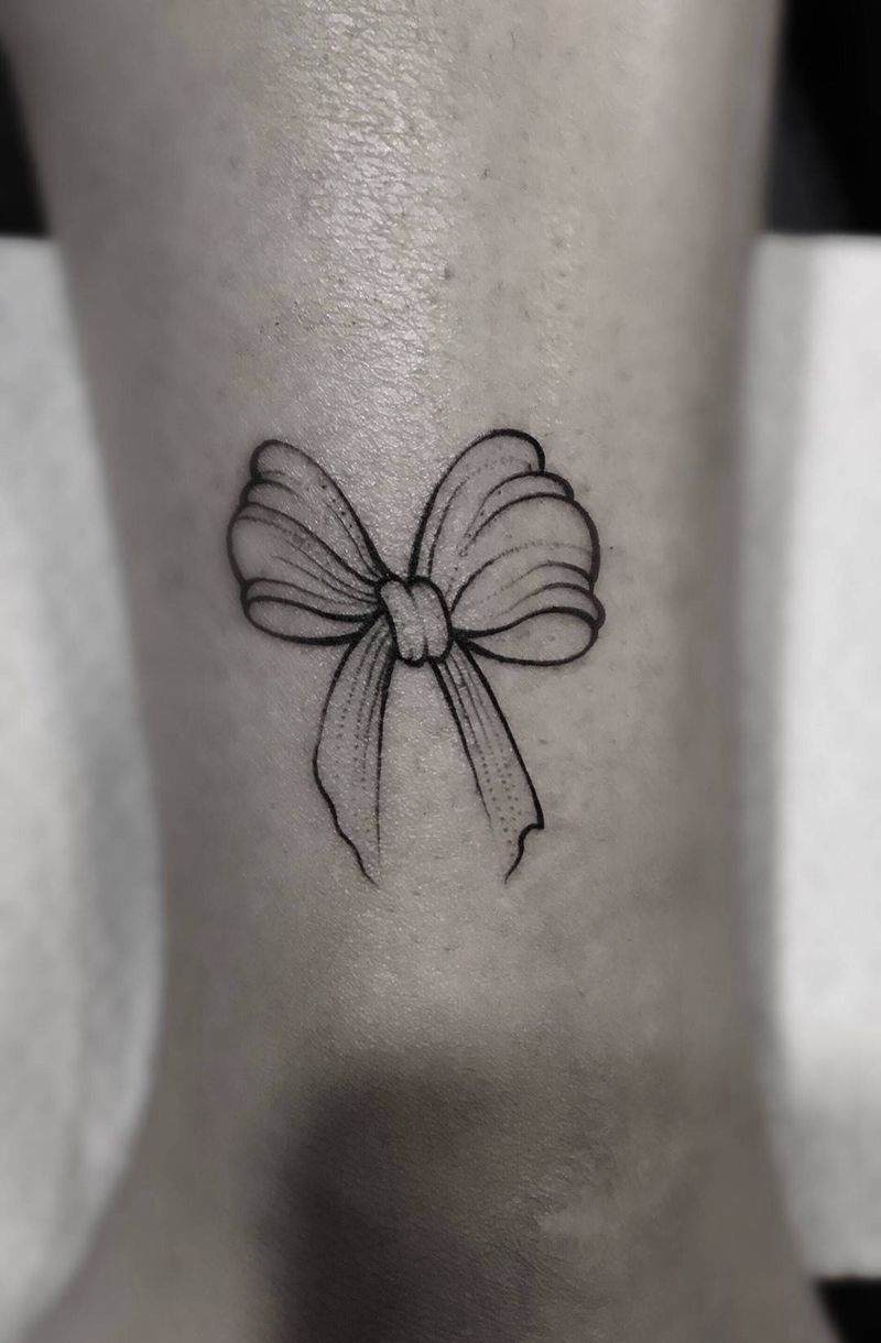 蝴蝶结纹身图片_