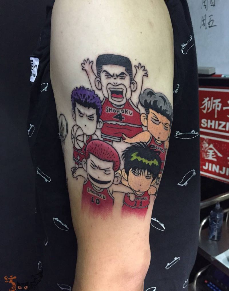 灌篮高手 未完成纹身图片_肖像写实欧美清新传统人物字符原创贴纸手臂纹身图案