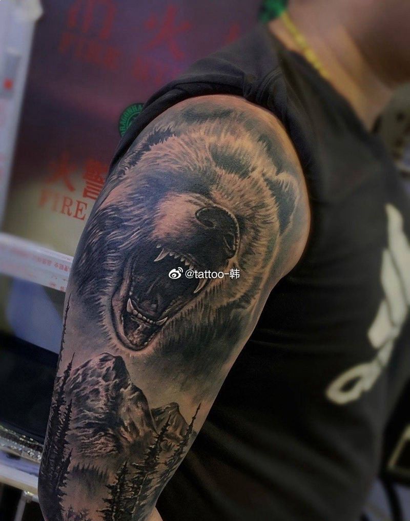 熊纹身图片_