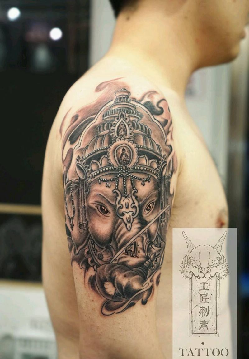象神纹身图片_