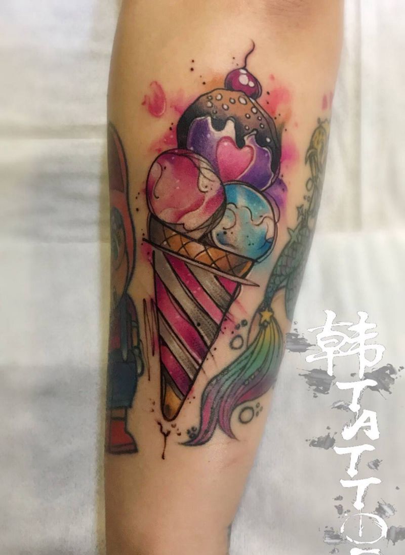 冰淇淋纹身图片_