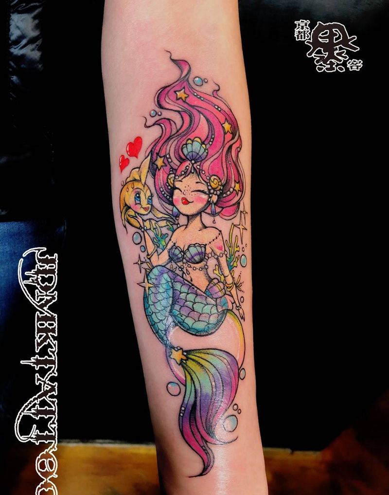 京都墨客刺青纹身图片_成品手稿人物清新手臂传统写实欧美习俗字符纹身图案