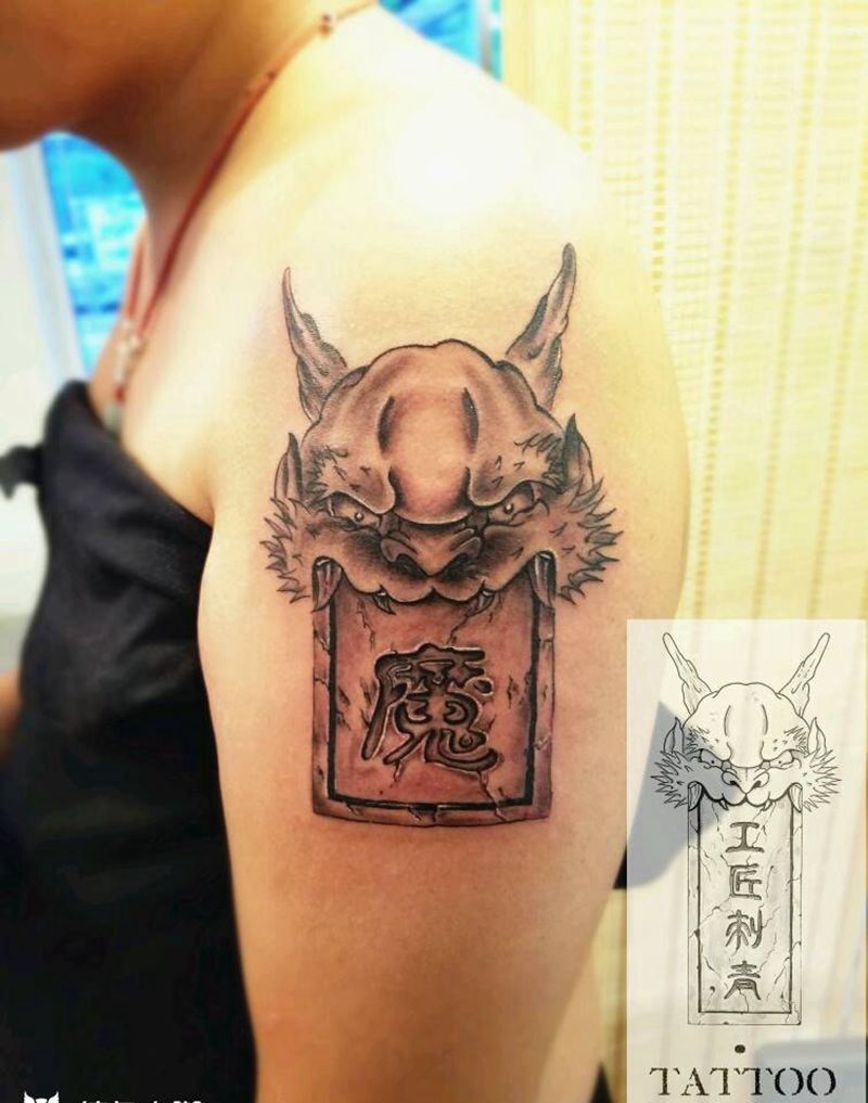 受欢迎的工匠刺青LOGO！纹身图片_手臂纹身图案