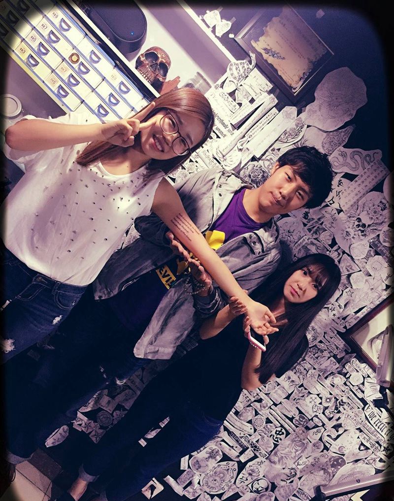 京都墨客刺青纹身图片_手臂原创成品手稿清新纹身图案