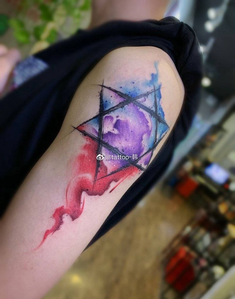 六芒星纹身图片_