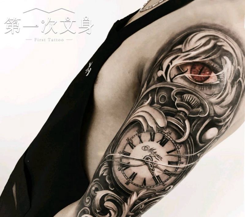 欧美写实纹身图片_手臂欧美写实纹身图案