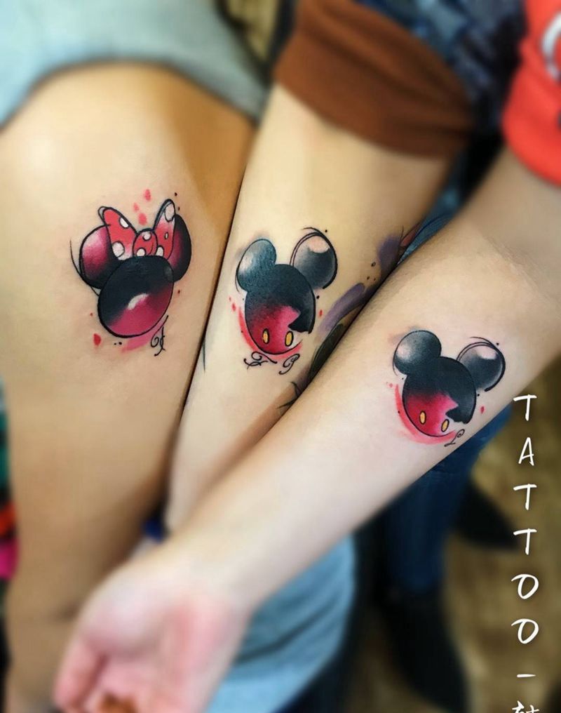 水彩米老鼠纹身图片_