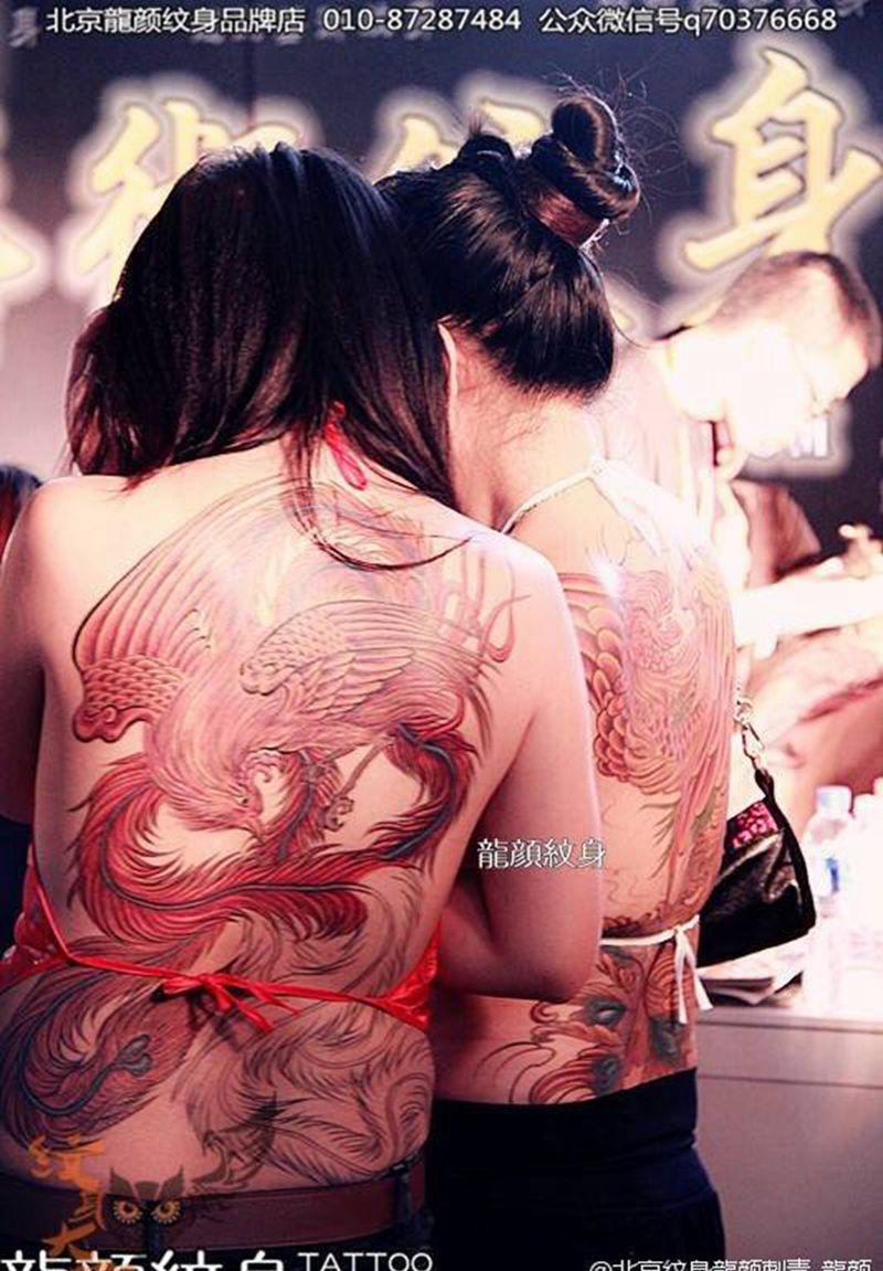 凤凰纹身图片_成品日式传统纹身日式纹身美女纹身性感纹身凤凰纹身纹身图案