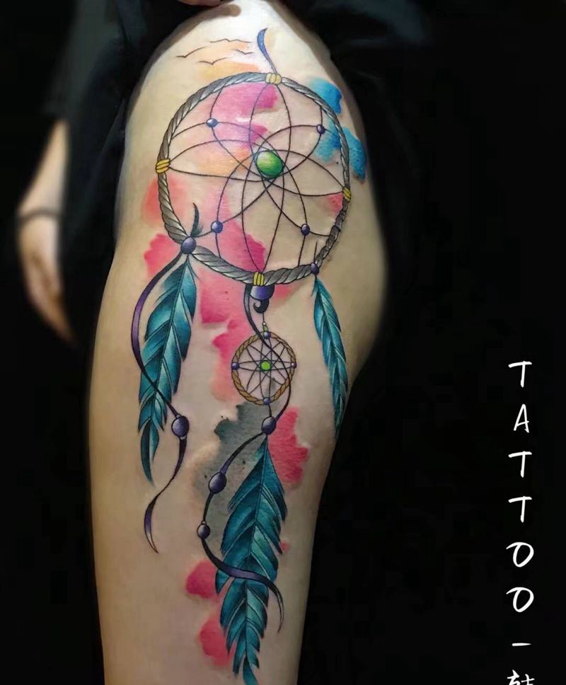 捕梦网纹身图片_