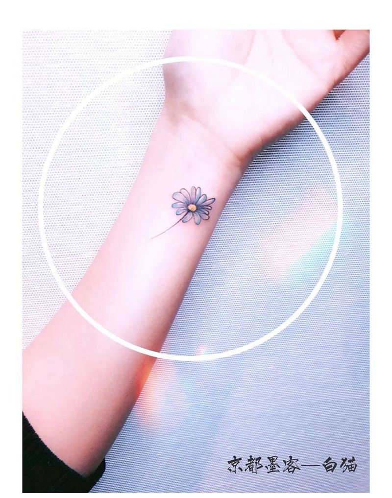 京都墨客刺青作品纹身图片_清新原创成品手稿手部手臂字符植物纹身图案