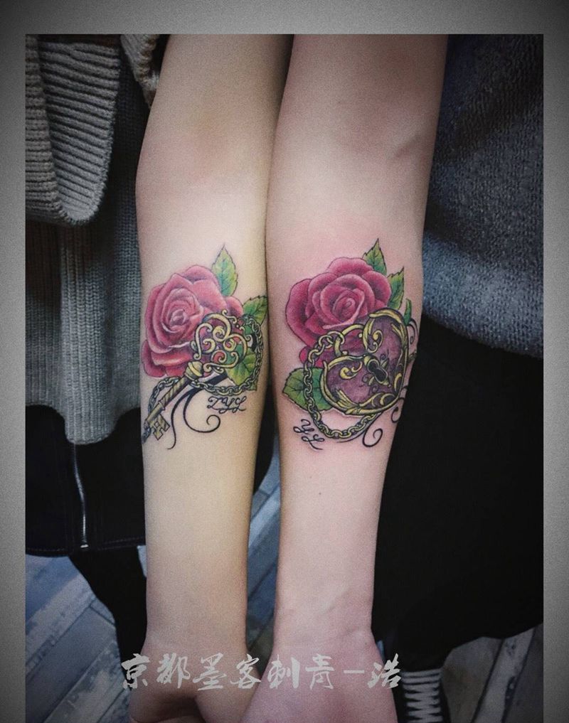 京都墨客刺青-浩纹身图片_成品植物手臂清新纹身图案