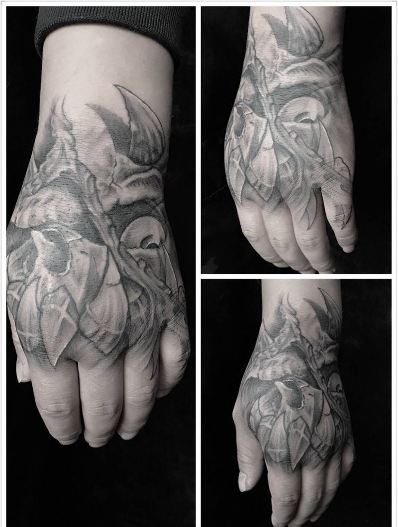 变异骷髅纹身图片_