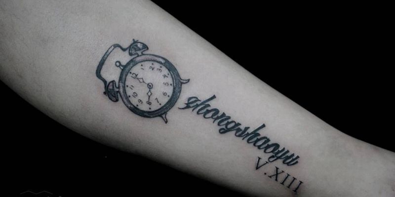 降临纹身图片_手臂腿部欧美静物原创成品纹身图案