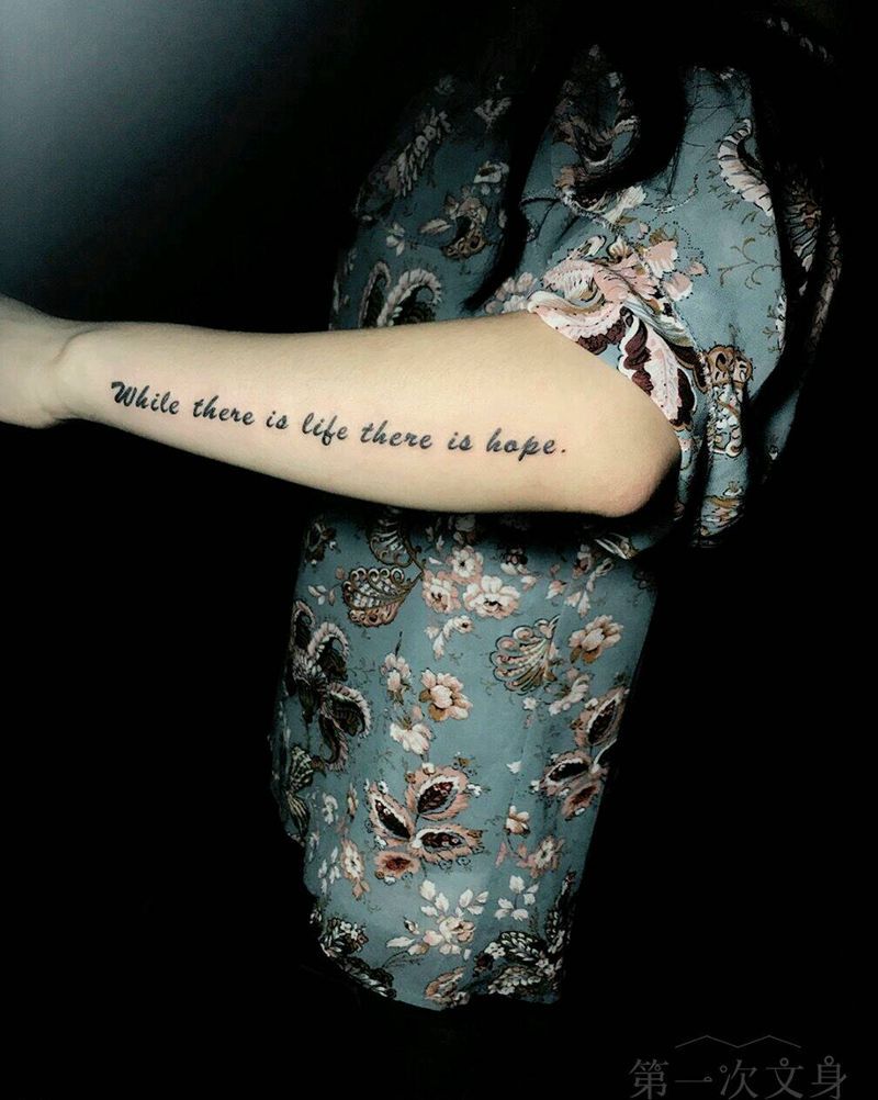 励志纹身图片_手臂欧美字符成品纹身图案