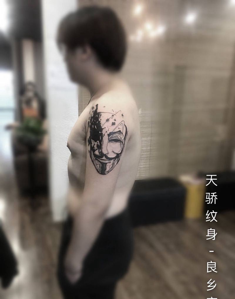 面具纹身图片_