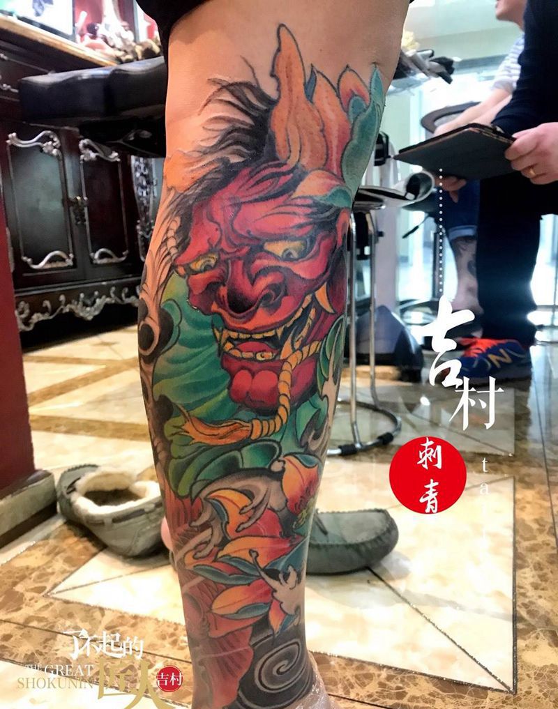 重彩传统纹身图片_