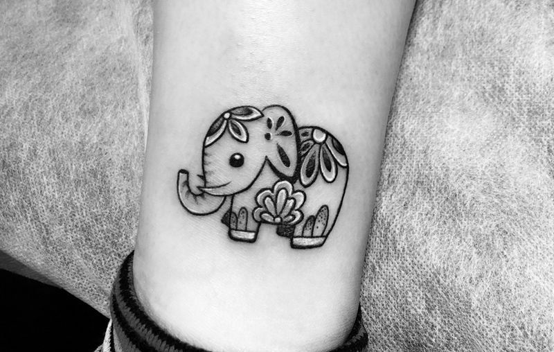 京都墨客刺青作品纹身图片_动物原创成品手稿脚部清新写实手臂腹部胸部纹身图案