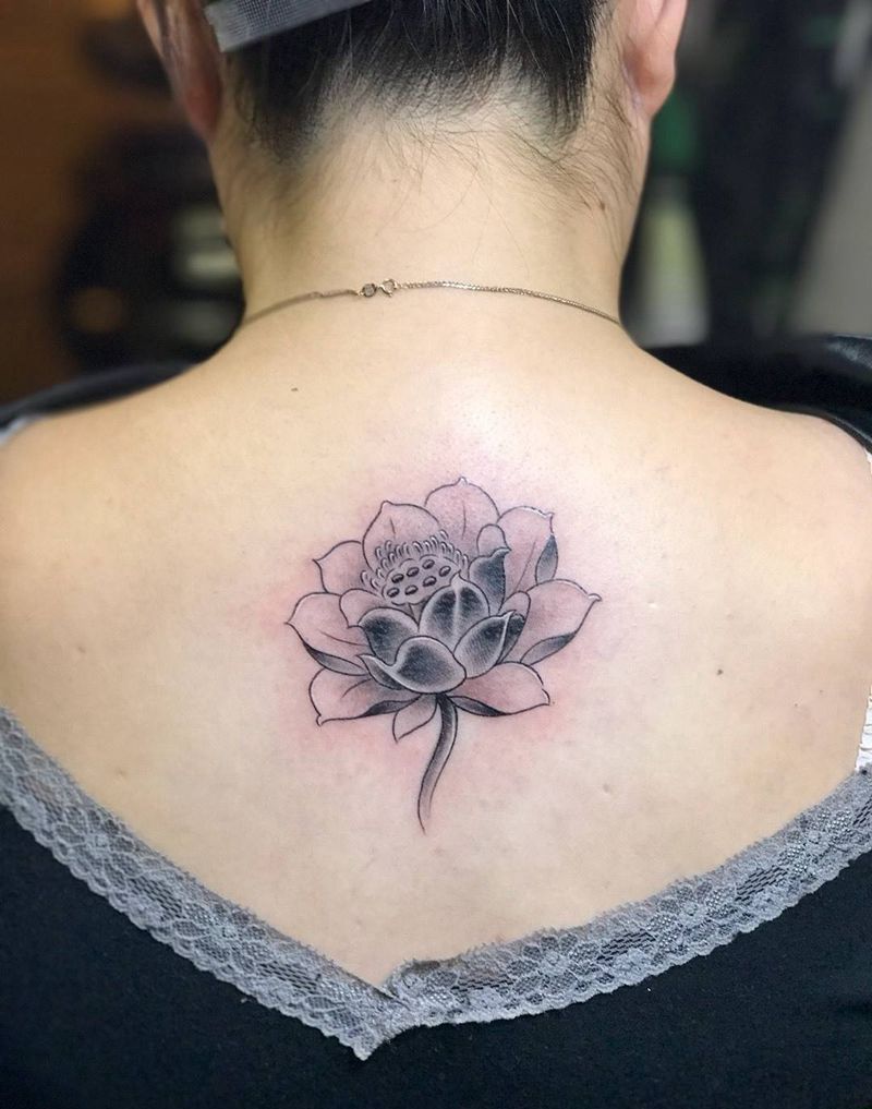 莲花纹身图片_手稿手部颈部鬼神贴纸字符人物欧美肖像腰部纹身图案