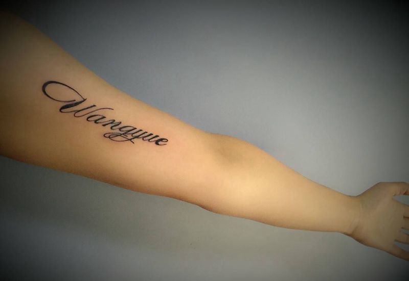 这是我比较喜欢的一款字体纹身图片_