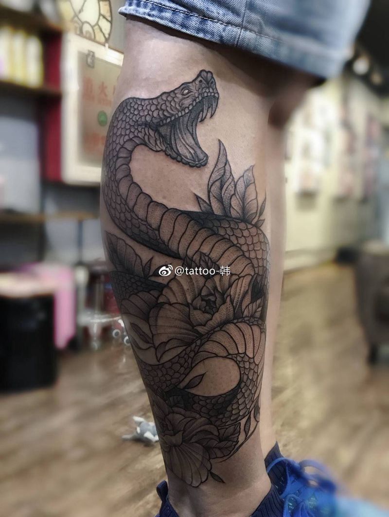 蛇纹身图片_