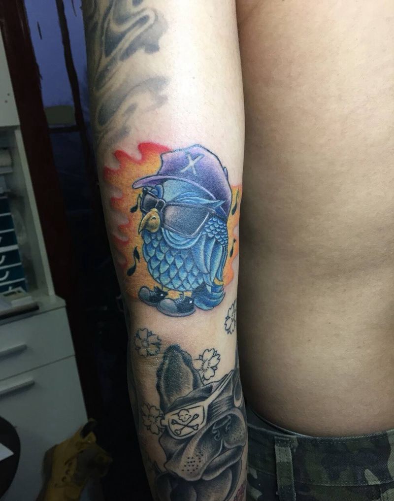 猫头鹰纹身图片_插画手稿臀部手臂欧美情侣动物几何鬼神植物纹身图案