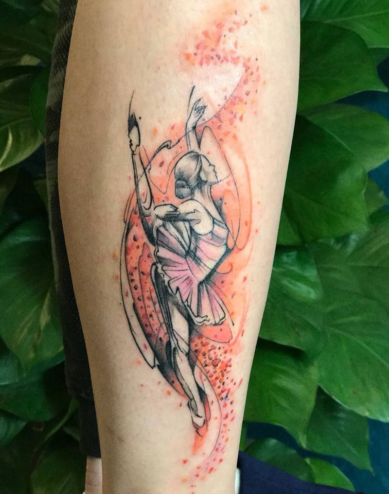 芭蕾舞者纹身图片_