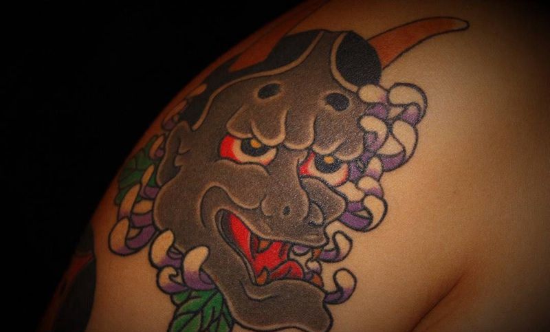 恢复后纹身图片_原创老传统刺青手臂成品传统纹身图案