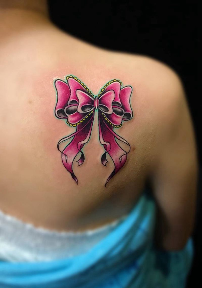 蝴蝶结纹身图片_