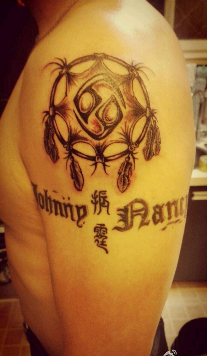 捕梦网纹身图片_