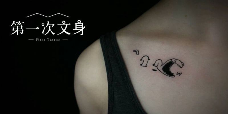 你是我的姐妹纹身图片_颈部肩部手臂清新动物闺蜜成品纹身图案