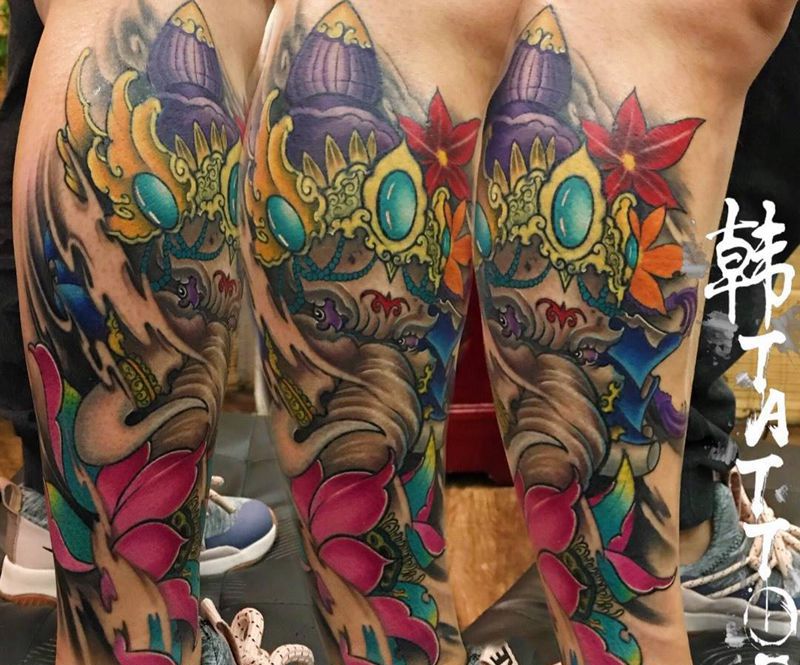 象神纹身图片_