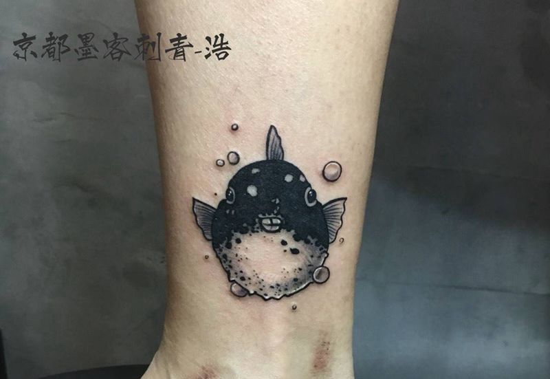 京都墨客刺青纹身图片_成品手稿脚部清新原创写实习俗国画传统纹身图案