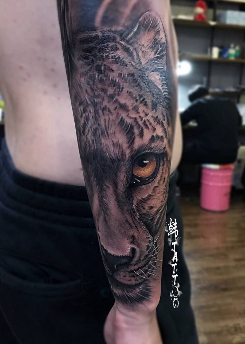 豹子纹身图片_