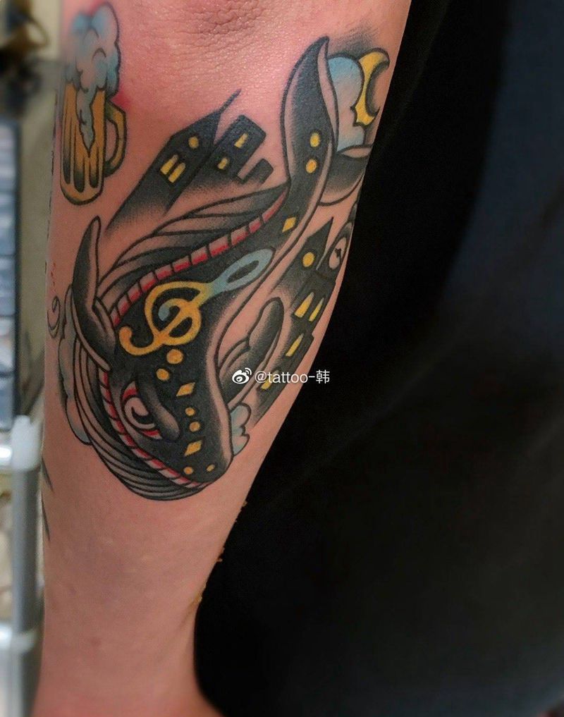 School鲸鱼纹身图片_