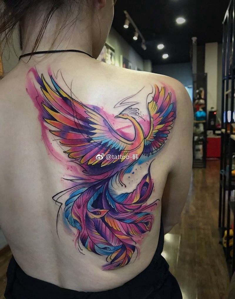 凤凰纹身图片_