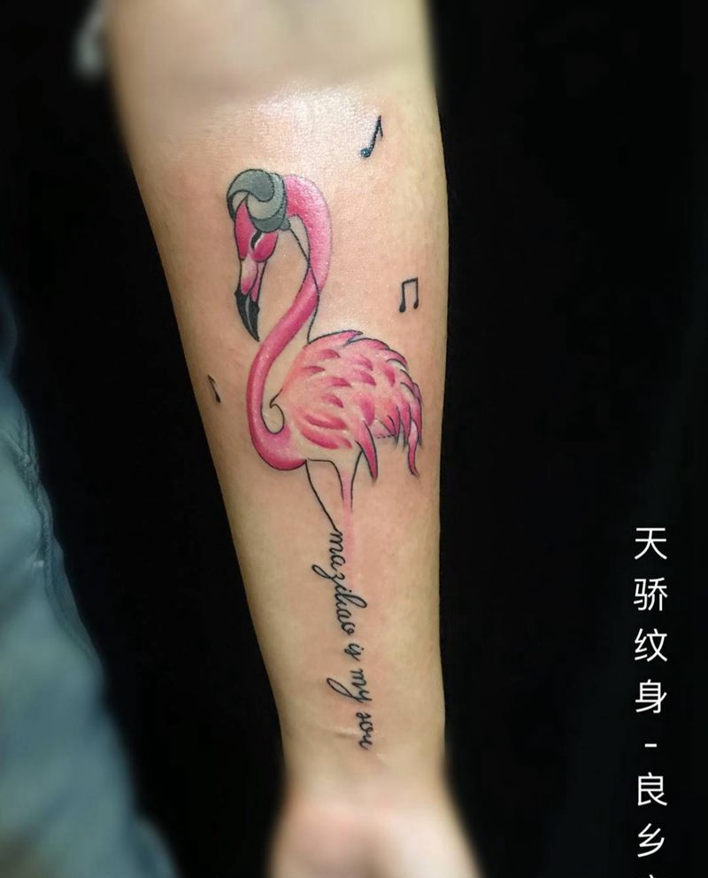 听音乐的鸟纹身图片_