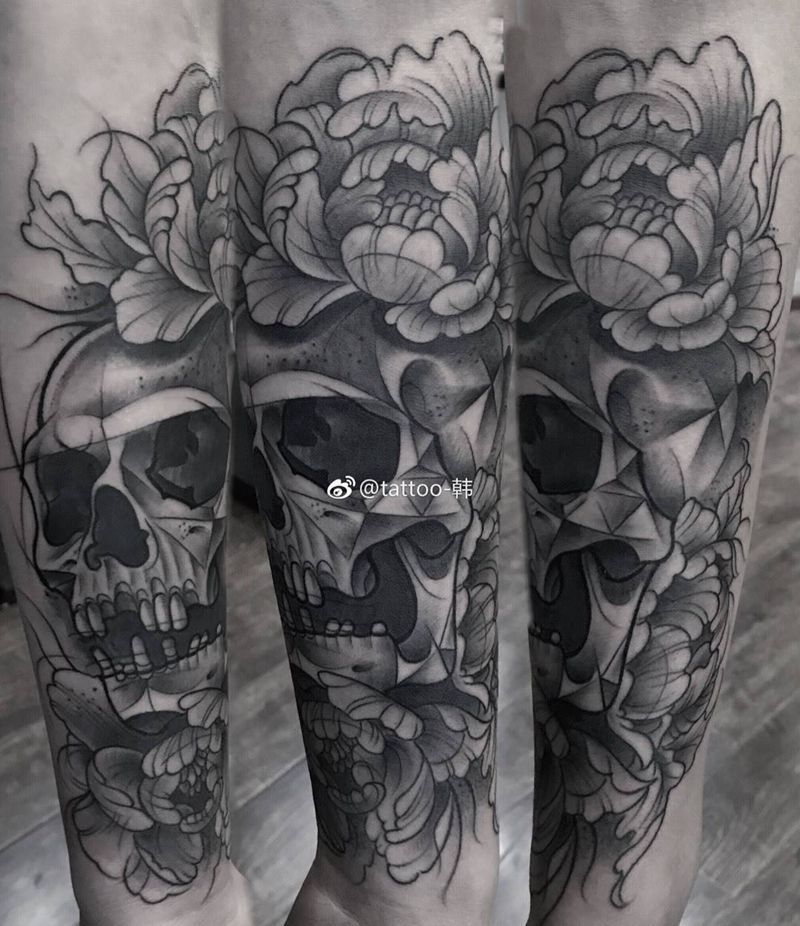 骷髅纹身图片_