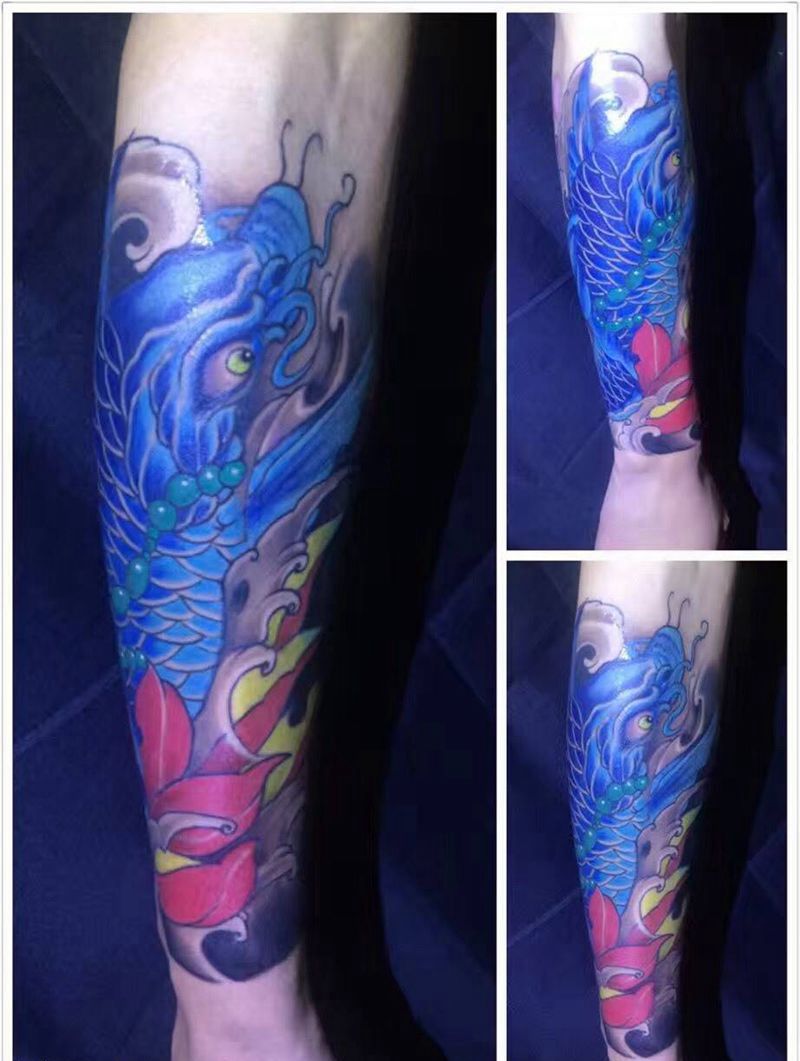 招财锦鲤纹身图片_