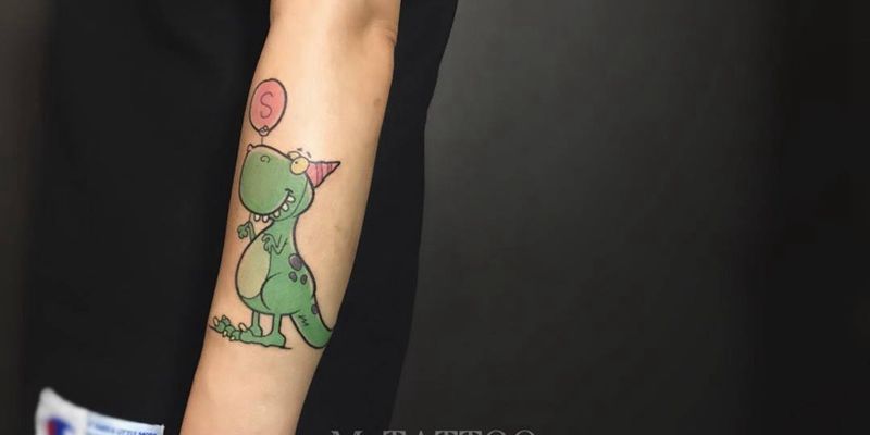 可爱小恐龙纹身图片_