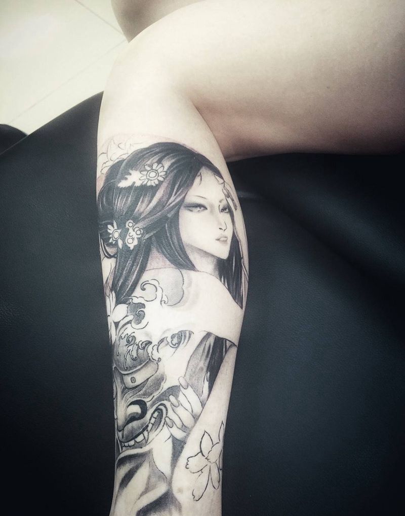 小白插画纹身图片_