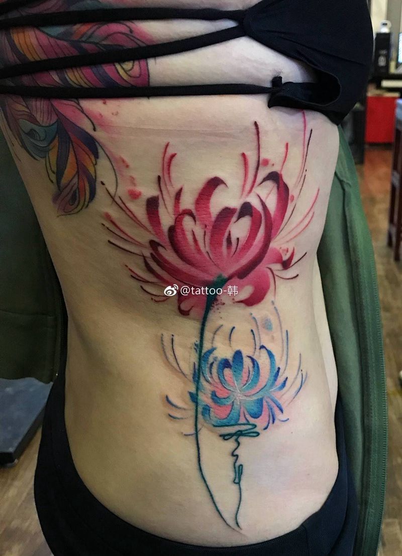 彼岸花纹身图片_