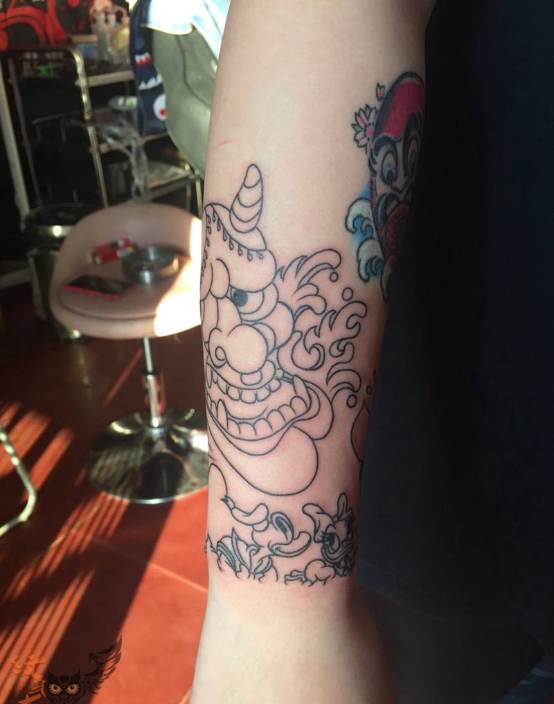 继续花吧纹身图片_插画手稿手臂欧美清新人物动物原创植物字符纹身图案