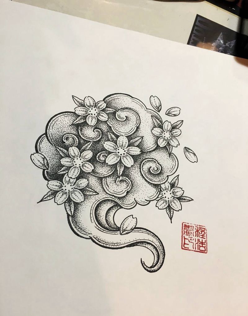 樱 原创设计纹身图片_手稿纹身图案