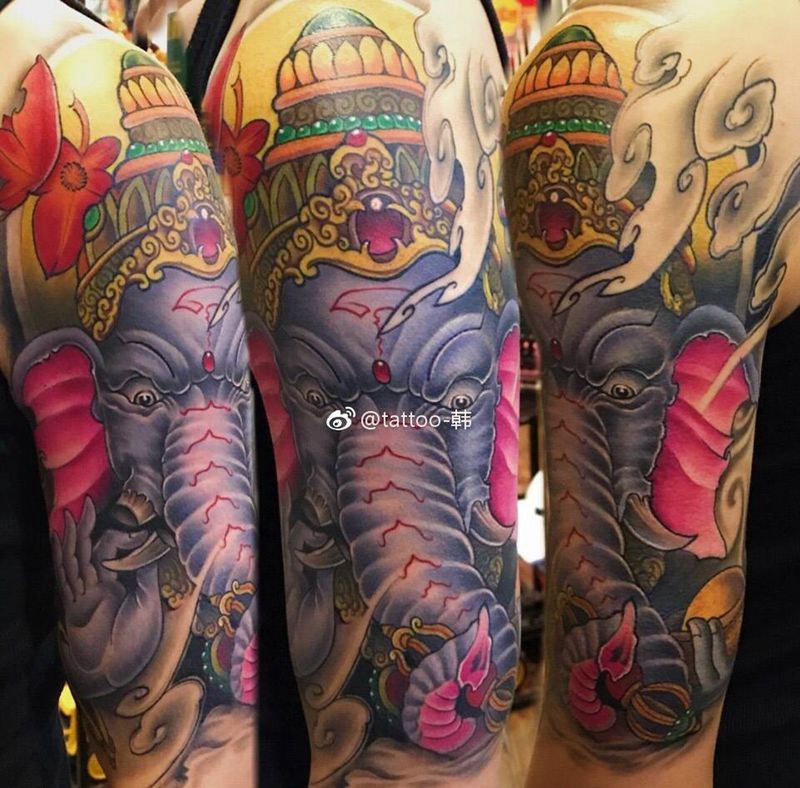 象神纹身图片_