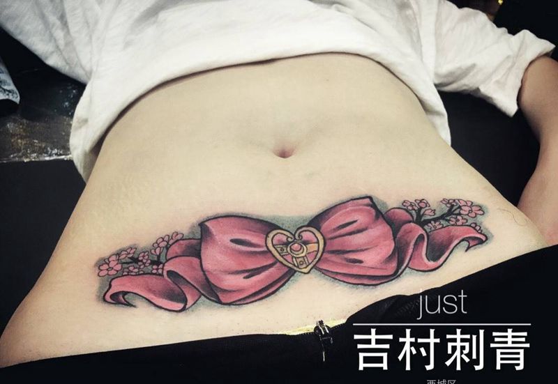 蝴蝶结纹身图片_