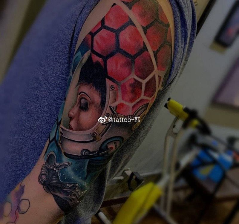 宇航员纹身图片_