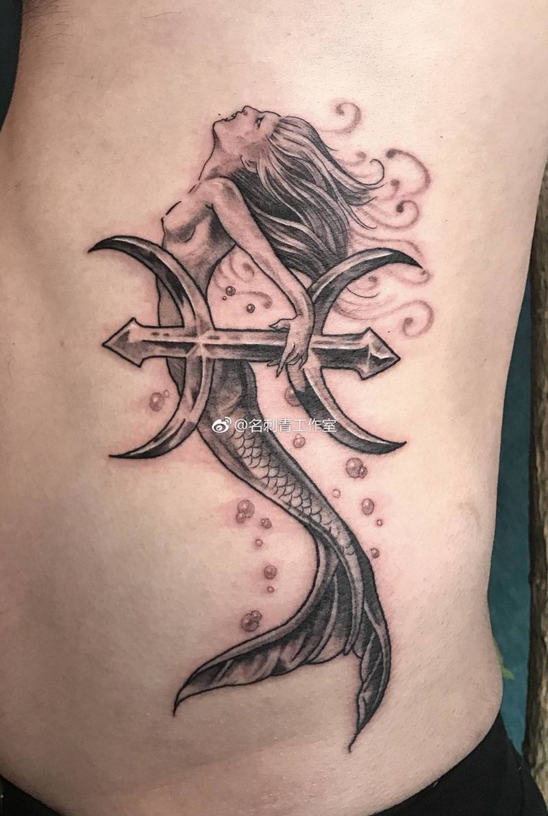 美人鱼纹身图片_